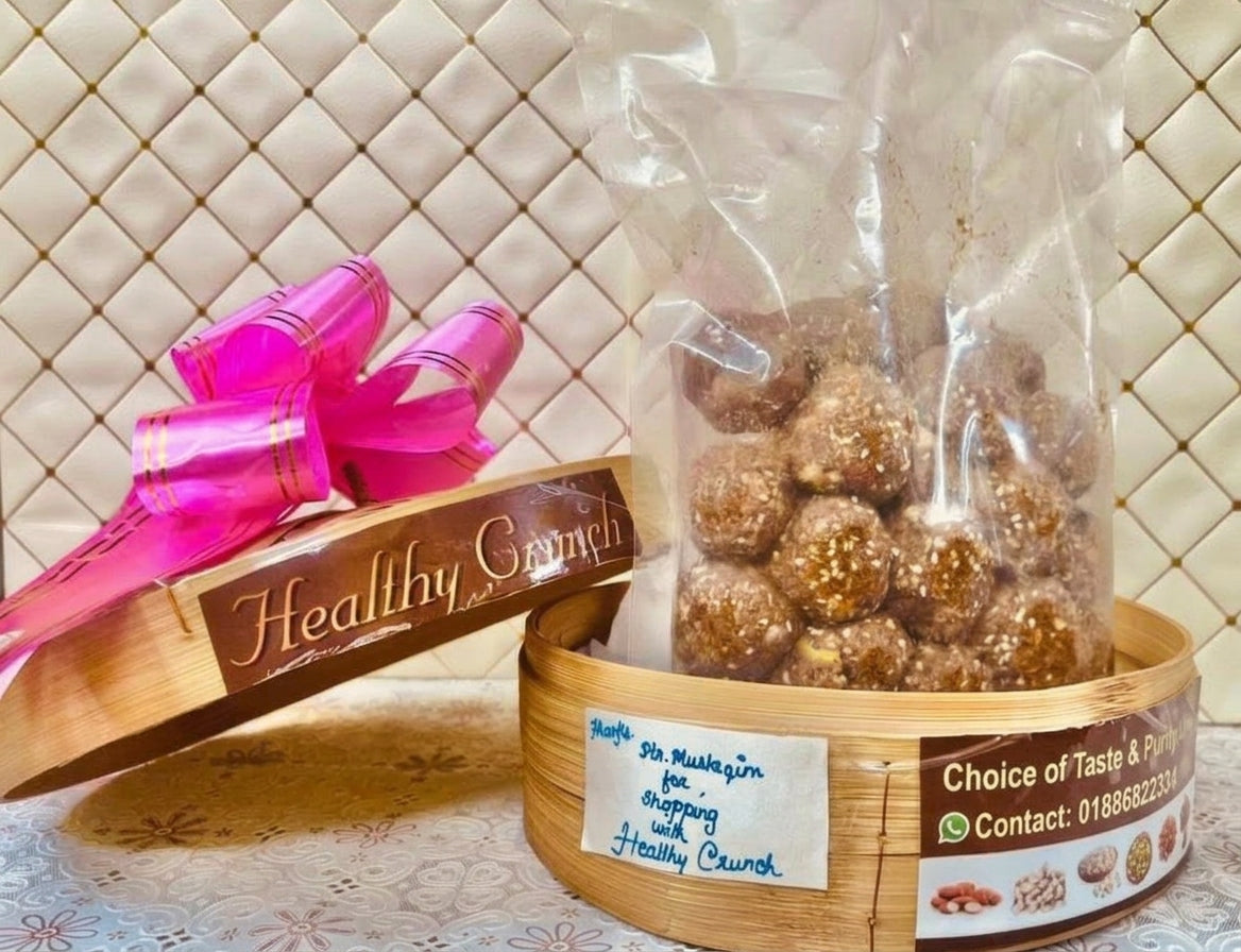 Special Bamboo Gift Basket Energy Laddus